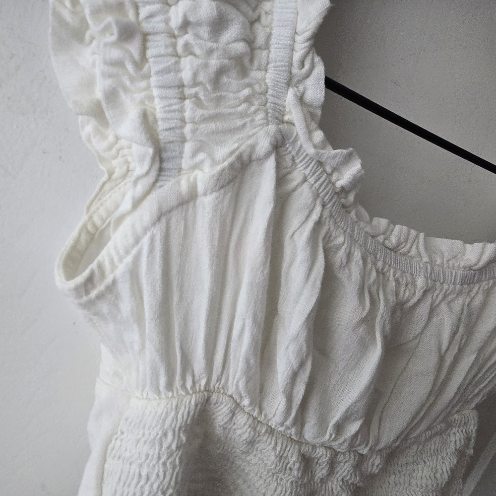 Altar'd State Cream Ruffled Crop Top - Picture 5 of 5